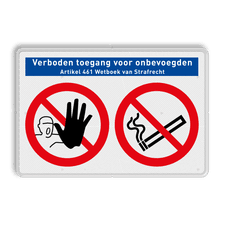Veiligheidsbord met dubbel omgezette rand