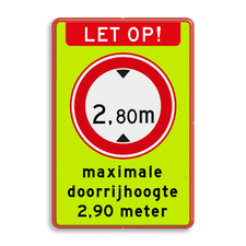 Aluminium informatiebord met dubbel omgezette rand
