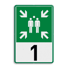 Veiligheidsbord met dubbel omgezette rand