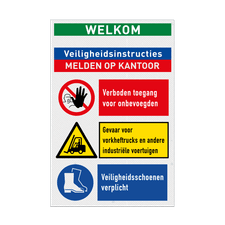 Veiligheidsbord vlak Alupanel (2mm)