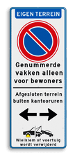Aluminium informatiebord met een dubbel omgezette rand