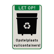 Aluminium informatiebord met een dubbel omgezette rand