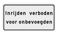 Aluminium informatiebord met een dubbel omgezette rand