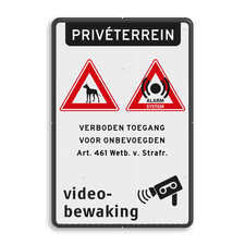 Aluminium informatiebord met dubbel omgezette rand