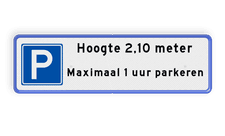 Aluminium informatiebord met een dubbel omgezette rand