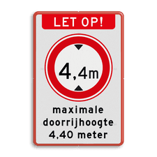 Aluminium informatiebord met dubbel omgezette rand