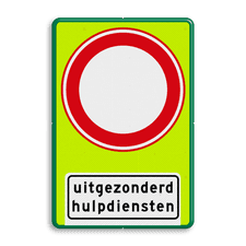 Aluminium informatiebord met dubbel omgezette rand
