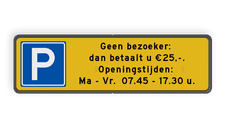 Aluminium informatiebord met een dubbel omgezette rand