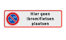 Aluminium informatiebord met een dubbel omgezette rand