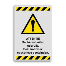 Veiligheidsbord met dubbel omgezette rand