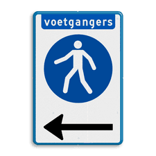 Aluminium informatiebord met dubbel omgezette rand