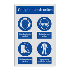 Veiligheidsbord vlak Alupanel (2mm)