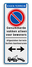 Aluminium informatiebord met een dubbel omgezette rand