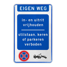Aluminium informatiebord met een dubbel omgezette rand