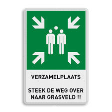 Veiligheidsbord met dubbel omgezette rand
