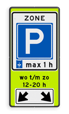 Aluminium informatiebord met een dubbel omgezette rand