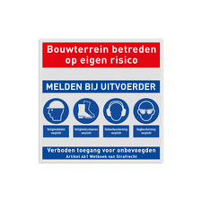 Veiligheidsbord vlak Alupanel (2mm)