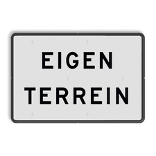 Aluminium informatiebord met een dubbel omgezette rand