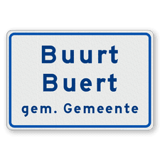 Aluminium informatiebord met een dubbel omgezette rand