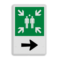 Veiligheidsbord met dubbel omgezette rand