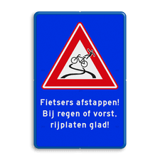 Aluminium informatiebord met dubbel omgezette rand