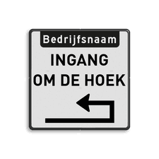 Aluminium informatiebord met een dubbel omgezette rand