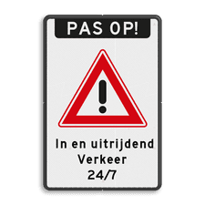 Aluminium informatiebord met dubbel omgezette rand