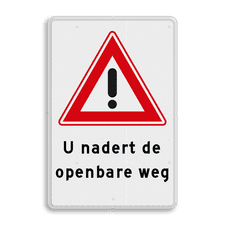 Aluminium informatiebord met dubbel omgezette rand
