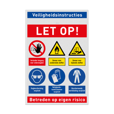 Veiligheidsbord vlak Alupanel (2mm)