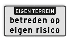 Aluminium informatiebord met een dubbel omgezette rand