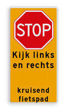 Aluminium informatiebord met een dubbel omgezette rand