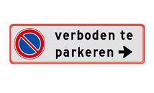 Aluminium informatiebord met een dubbel omgezette rand