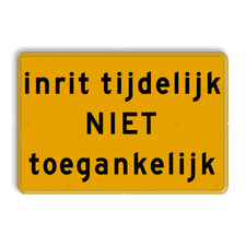 Aluminium informatiebord met een dubbel omgezette rand