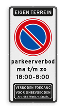Aluminium informatiebord met een dubbel omgezette rand