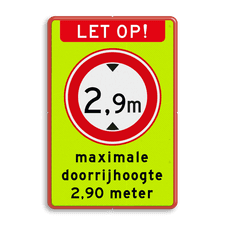 Aluminium informatiebord met dubbel omgezette rand