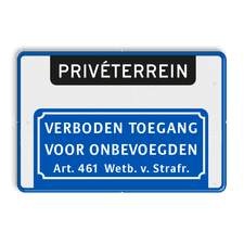 Aluminium informatiebord met een dubbel omgezette rand