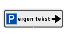 Aluminium informatiebord met een dubbel omgezette rand