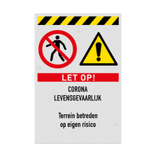 Veiligheidsbord vlak Alupanel (2mm)