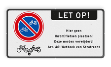 Aluminium informatiebord met een dubbel omgezette rand