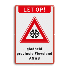 Aluminium informatiebord met dubbel omgezette rand