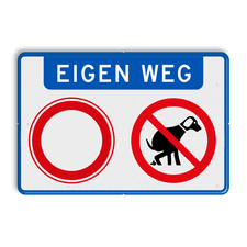 Aluminium informatiebord met een dubbel omgezette rand