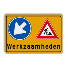Aluminium informatiebord met een dubbel omgezette rand