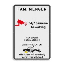 Aluminium informatiebord met dubbel omgezette rand