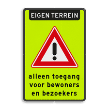 Aluminium informatiebord met dubbel omgezette rand