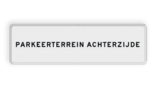 Aluminium informatiebord met een dubbel omgezette rand