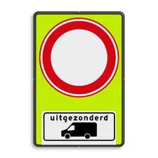 Aluminium informatiebord met dubbel omgezette rand