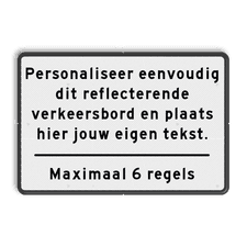 Aluminium informatiebord met een dubbel omgezette rand