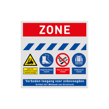 Veiligheidsbord vlak Alupanel (2mm)