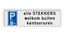 Aluminium informatiebord met een dubbel omgezette rand