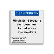 Aluminium informatiebord met een dubbel omgezette rand